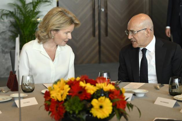 Queen Mathilde Attends 2026 Turkey Economic Mission ISTANBUL, TURKEY - MAY 12: Queen Mathilde of Belgium pictured during a Power Lunch organized by the Federation of Enterprises in Belgium & TUSIAD, as part of the Belgian economic mission to the Republic of Turkey, on May 12, 2026 in Istanbul, Turkey, 12 05 2026 (Photo: Philip Reynaers Photonews) Istanbul Turkey  Copyright: xPhilipxReynaersx