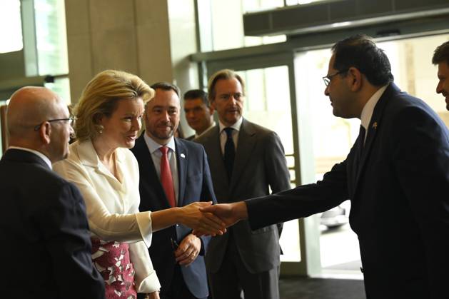 Queen Mathilde Attends 2026 Turkey Economic Mission ISTANBUL, TURKEY - MAY 12: Queen Mathilde of Belgium pictured in a meeting in the Central Bank of Türkiye during the Belgian Economic Mission to the Republic of Turkey on May 12, 2026 in Istanbul, Turkey, 12 05 2026 Istanbul Turkey  Copyright: xPhilipxReynaersx