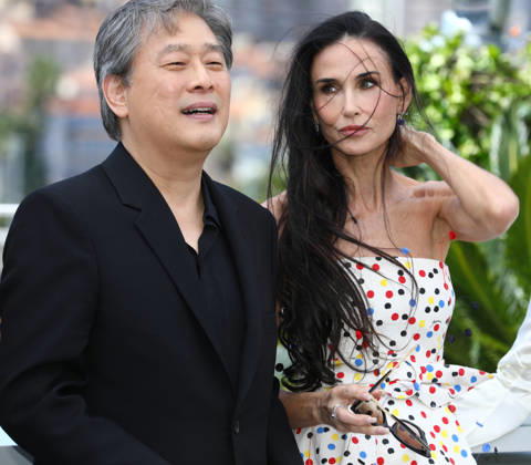 May 12, 2026, Cannes, Cote D azur, France: PARK CHAN-WOOK and DEMI MOORE attend the Jury d Or photocall at the 79th Annual Cannes Film Festival at Palais des Festivals in Cannes, France Cannes France  - ZUMAc179 20260512_zep_c179_035 Copyright: xMickaelxChavetx