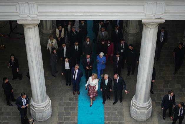 Queen Mathilde of Belgium in Istanbul ISTANBUL, TURKIYE - MAY 12: Queen Mathilde of Belgium attends meeting aimed at building bridges between the Belgian and Turkish biopharma ecosystems, strengthening relations, and expanding opportunities in this field as part of the Belgian Economic Mission to Turkiye at Istanbul University in Istanbul, Turkiye on May 12, 2026. The meeting brought together institutional, academic, and industrial stakeholders from both countries. Hakan Akgun Anadolu Istanbul Turkey. Editorial use only. Please get in touch for any other usage.  Copyright: x2026xAnadoluxHakanxAkgunx