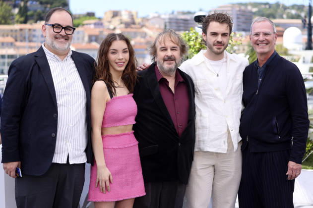 Carlos Ramirez Laloli, Katie Jackson, Peter Jackson, Billy Jackson und Ken Kamis beim Photocall zur Verleihung der Goldenen Ehrenpalme auf dem Festival de Cannes 2026 79 Internationale Filmfestspiele von Cannes am Palais des Festivals. Cannes, 12.05.2026