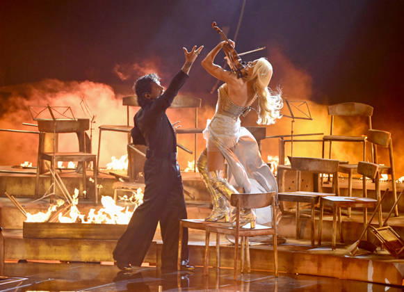 VIENNA, AUSTRIA 20260512 Linda Lampenius and Pete Parkkonen representing Finland with the entry Liekinheitin during the third rehearsal for the semi-final 1 of the 70th edition of the Eurovision Song Contest ESC in Wiener Stadthalle in Vienna, Austria, Tuesday, May 12, 2026 VIENNA AUSTRIA x10070x  Copyright: xJessicaxGow TTx EUROVISION 2026 GENREP 3 SEMIFINAL 1 JdKbbiBVyHM
