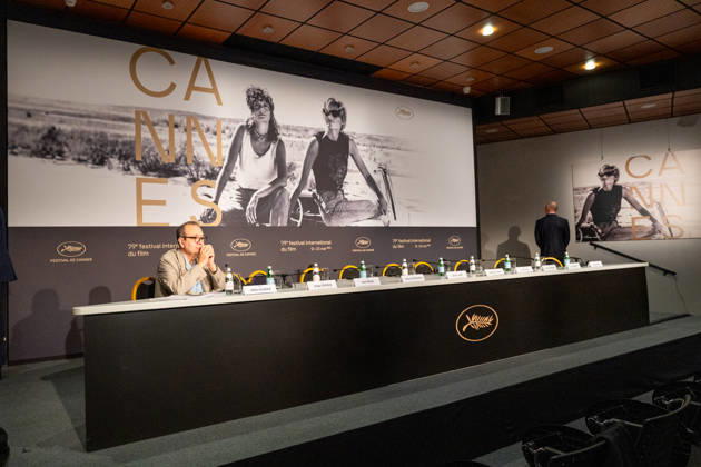 79ème Festival International du Film de Cannes Press conference with jury 79th International Cannes Film Festival Press junket with jury members 455832 2026 05 12 France Negga, Ruth Skarsgard, Stellan Zhao, Chloe Park, Chan Wook Wandel, Laura Moore, Demi Laverty, Paul Céspedes, Diego  Copyright: xEstellexCarlierx xStarfacex STAR_455832_031