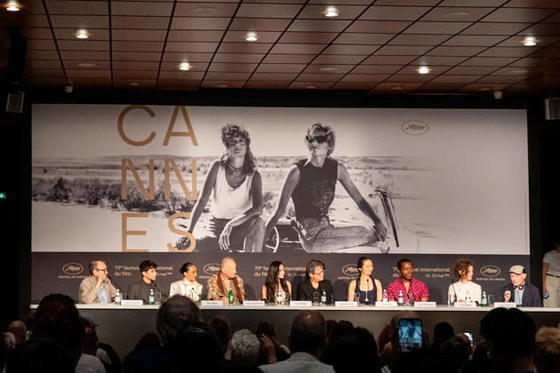 79ème Festival International du Film de Cannes Press conference with jury 79th International Cannes Film Festival Press junket with jury members 455832 2026 05 12 France Negga, Ruth Skarsgard, Stellan Zhao, Chloe Park, Chan Wook Wandel, Laura Moore, Demi Laverty, Paul Céspedes, Diego  Copyright: xEstellexCarlierx xStarfacex STAR_455832_032