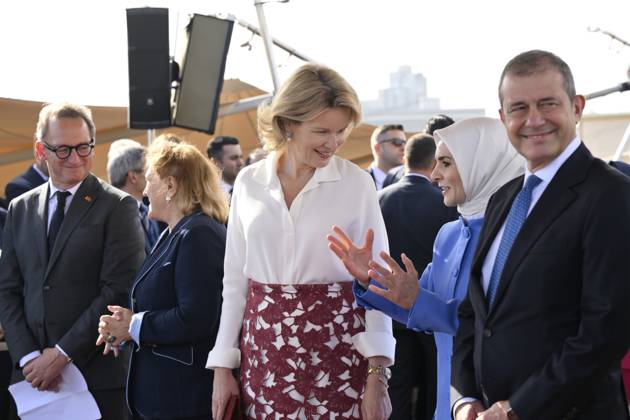 Queen Mathilde Attends 2026 Turkey Economic Mission ISTANBUL, TURKEY - MAY 12: Queen Mathilde of Belgium pictured attending the Ageas and Sabanc1 Group conference: Celebrating 15 Years of a Strategic BelgianTurkish Partnership in Insurance during the Belgian Economic Mission to the Republic of Turkey on May 12, 2026 in Istanbul, Turkey, 12 05 2026 Istanbul Turkey  Copyright: xPhilipxReynaersx