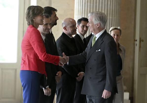The King Receives The Belgian Winter Olympics And Paralympics Athletes BRUSSELS, BELGIUM - MAY 12 : King Philippe receives the Belgian athletes who represented our country at the Milan-Cortina Winter Olympics and Paralympics at Laeken Castle. The athletes support staff and representatives of the Belgian Olympic and Interfederal Committee (BOIC-COIB), the Belgian Paralympic Committee (BPC) and the relevant sports federations will also be present..on May 12, 2026 in Brussels, Belgium, 12 05 2026 Brussels Belgium  Copyright: xBertxVanxDenxBrouckex