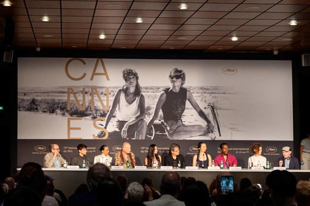 Didier Allouch, Diego Céspedes, Ruth Negga, Stellan Skarsgard, Demi Moore, Park Chan wook, président du jury, Chloé Zhao, Isaach de Bankolé, Laura Wandel, Paul Laverty lors de la conférence de presse du jury lors du 79ème Festival International du Film de Cannes 12 23 mai 2026 , le 12 mai 2026 Estelle Carlier Pool Bestimage Press conference of the jury during the 79th Cannes International Film Festival on May 12th, 2026 Cannes France Copyright: xEstellexCarlierx xPoolx xBestimagexEstellexCarlierx xPoolx xBestimagex