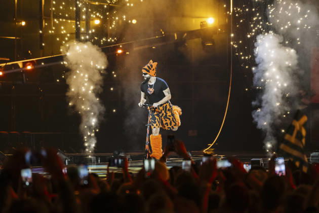 12.05.2026 - Europa, Österreich, Wien: 70. Eurovision Song Contest 2026 in der Wiener Stadthalle - Semi-final 1 (Dress Rehearsal 3); Akylas mit dem Song Ferto für Griechenland Copyright: xJulianxSindricx