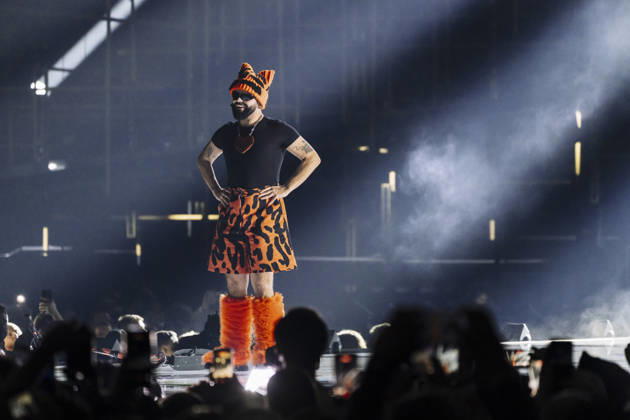 12.05.2026 - Europa, Österreich, Wien: 70. Eurovision Song Contest 2026 in der Wiener Stadthalle - Semi-final 1 (Dress Rehearsal 3); Akylas mit dem Song Ferto für Griechenland Copyright: xJulianxSindricx