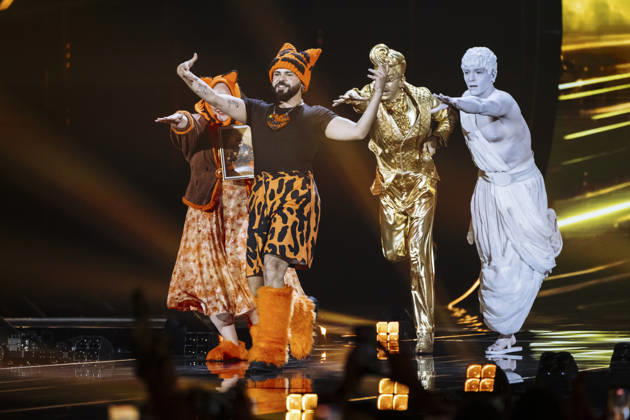12.05.2026 - Europa, Österreich, Wien: 70. Eurovision Song Contest 2026 in der Wiener Stadthalle - Semi-final 1 (Dress Rehearsal 3); Akylas mit dem Song Ferto für Griechenland Copyright: xJulianxSindricx