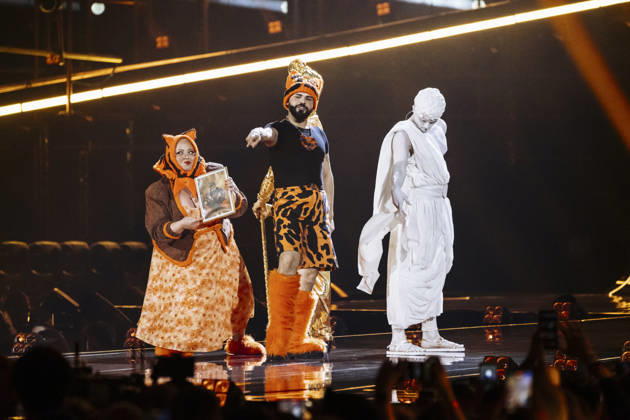 12.05.2026 - Europa, Österreich, Wien: 70. Eurovision Song Contest 2026 in der Wiener Stadthalle - Semi-final 1 (Dress Rehearsal 3); Akylas mit dem Song Ferto für Griechenland Copyright: xJulianxSindricx