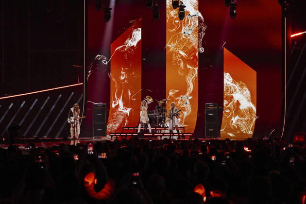 12.05.2026 - Europa, Österreich, Wien: 70. Eurovision Song Contest 2026 in der Wiener Stadthalle - Semi-final 1 (Dress Rehearsal 3); Vanilla Ninja mit dem Song Too Epic To Be True für Estland Copyright: xJulianxSindricx