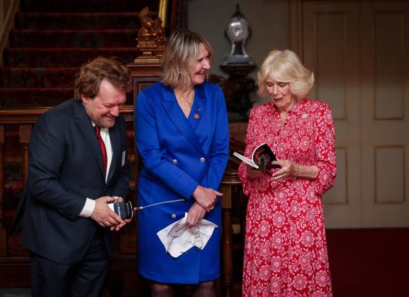 Image Licensed to Parsons Media. 12 05 2026. London, United Kingdom. The Queen- Reception for Medical Detection Dogs. Her Majesty The Queen, as Patron of Medical Detection Dogs, hosts a reception at Clarence House.  Copyright: xAndrewxParsonsx xParsonsxMediax PAR-9207-0003