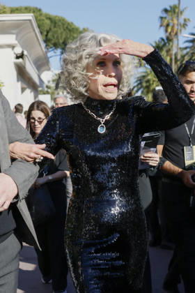 Cannes Jane Fonda Exits Martinez MP Cannes, France- May 12: Jane Fonda leaves Hotel Martinez to attending opening ceremony during 79th Festival of Cannes, on May 12, 2026 in Cannes, France. Photo by Marco Piovanotto ABACAPRESS:COM Cannes France  Copyright: xPiovanottoxMarco ABACAx