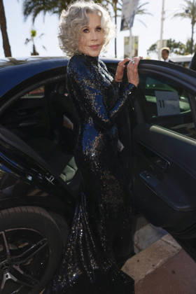 Cannes Jane Fonda Exits Martinez MP Cannes, France- May 12: Jane Fonda leaves Hotel Martinez to attending opening ceremony during 79th Festival of Cannes, on May 12, 2026 in Cannes, France. Photo by Marco Piovanotto ABACAPRESS:COM Cannes France  Copyright: xPiovanottoxMarco ABACAx