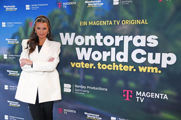 Laura Wontorra beim Wontorras World Cup - Vater. Tochter. WM Premieren-Screening im Telekom Flagship Store Hamburg-Altstadt in Hamburg am 12.05.2026