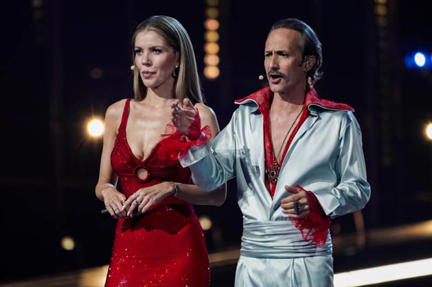 12.05.2026 - Europa, Österreich, Wien: 70. Eurovision Song Contest 2026 in der Wiener Stadthalle - Semi-final 1; Die Moderatoren Victoria Swarovski and Michael Ostrowski Copyright: xLUKAxKOLANOVICx