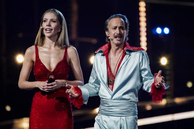 12.05.2026 - Europa, Österreich, Wien: 70. Eurovision Song Contest 2026 in der Wiener Stadthalle - Semi-final 1; Die Moderatoren Victoria Swarovski and Michael Ostrowski Copyright: xLUKAxKOLANOVICx
