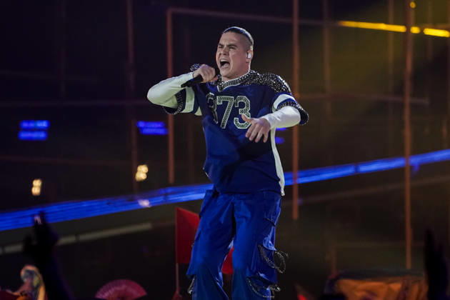 12.05.2026 - Europa, Österreich, Wien: 70. Eurovision Song Contest 2026 in der Wiener Stadthalle - Semi-final 1; Satoshi mit dem Song Viva, Moldova! für Moldau Copyright: xLUKAxKOLANOVICx