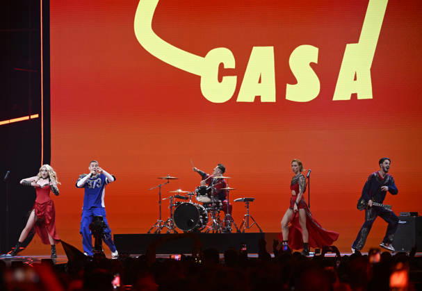 VIENNA, AUSTRIA 20260512 Satoshi representing Moldova with the entry Viva, Moldova during the semi-final 1 of the 70th edition of the Eurovision Song Contest ESC in the Wiener Stadthalle in Vienna, Austria, Tuesday, May 12, 2026 VIENNA AUSTRIA x10070x  Copyright: xJessicaxGow TTx EUROVISION 2026 SEMIFINAL 1 chLhrGzdJGk