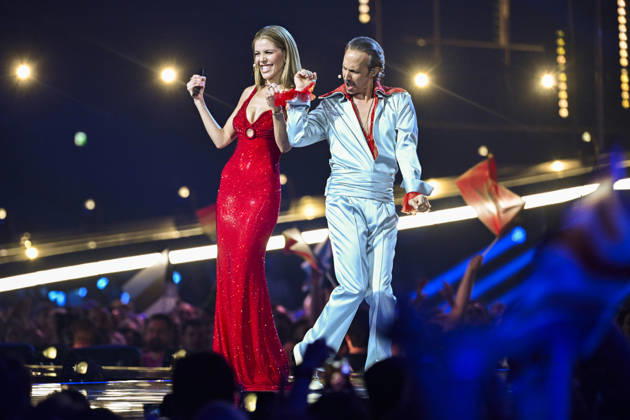 Hosts Victoria Swarovski and Michael Ostrowski during semi final 1 of the 70th Eurovision Song Contest ESC at the Wiener Stadthalle in Vienna, Austria, Tuesday, May 12, 2026 WIEN AUSTRIA x10070x  Copyright: xJessicaxGow TTx EUROVISION SONG CONTEST 2026 SEMI-FINAL 1 FlaRKDgVPXA