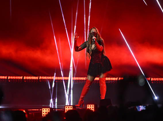 VIENNA, AUSTRIA 20260512 Felicia representing Sweden with the entry My system during the semi-final 1 of the 70th edition of the Eurovision Song Contest ESC in Wiener Stadthalle in Vienna, Austria, Tuesday, May 12, 2026 VIENNA AUSTRIA x10070x  Copyright: xJessicaxGow TTx EUROVISION 2026 SEMIFINAL 1 TD8JBHF7C38