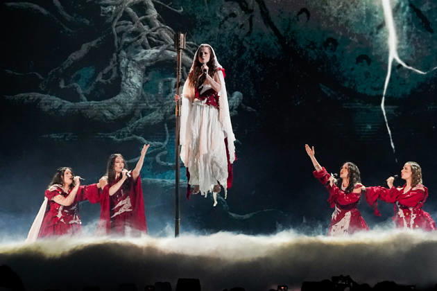 12.05.2026 - Europa, Österreich, Wien: 70. Eurovision Song Contest 2026 in der Wiener Stadthalle - Semi-final 1; LELEK mit dem Song Andromeda für Kroatien Copyright: xLUKAxKOLANOVICx
