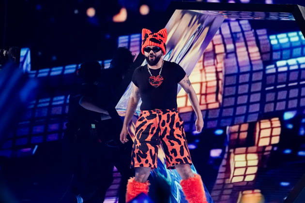 12.05.2026 - Europa, Österreich, Wien: 70. Eurovision Song Contest 2026 in der Wiener Stadthalle - Semi-final 1; Akylas mit dem Song Ferto für Griechenland Copyright: xLUKAxKOLANOVICx