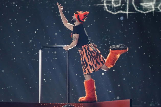 12.05.2026 - Europa, Österreich, Wien: 70. Eurovision Song Contest 2026 in der Wiener Stadthalle - Semi-final 1; Akylas mit dem Song Ferto für Griechenland Copyright: xLUKAxKOLANOVICx