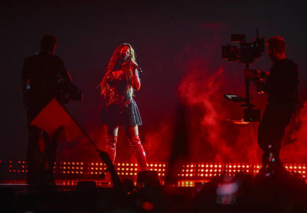 Felicia representing Sweden with the entry My System during semi final 1 of the 70th edition of the Eurovision Song Contest ESC at the Wiener Stadthalle in Vienna, Austria, Tuesday 12 May 2026 WIEN AUSTRIA x10070x  Copyright: xJessicaxGow TTx EUROVISION SONG CONTEST 2026 SEMI-FINAL 1 c4cPIuA5Udg
