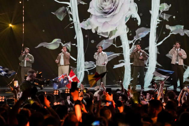 12.05.2026 - Europa, Österreich, Wien: 70. Eurovision Song Contest 2026 in der Wiener Stadthalle - Semi-final 1; Bandidos do Cante mit dem Song Rosa für Portugal Copyright: xLUKAxKOLANOVICx