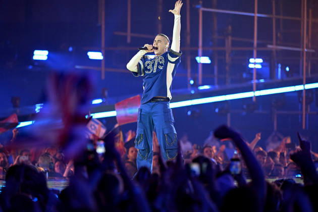 Satoshi representing Moldova with the entry Viva, Moldova during semi final 1 of the 70th Eurovision Song Contest ESC at the Wiener Stadthalle in Vienna, Austria, Tuesday 12 May 2026 WIEN AUSTRIA x10070x  Copyright: xJessicaxGow TTx EUROVISION SONG CONTEST 2026 SEMI-FINAL 1 elwbZhwc-8Q