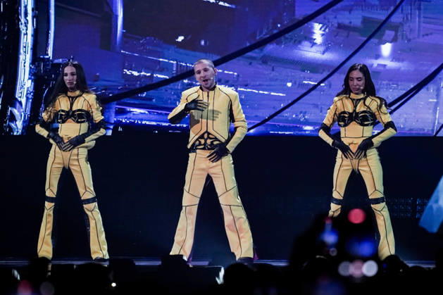 12.05.2026 - Europa, Österreich, Wien: 70. Eurovision Song Contest 2026 in der Wiener Stadthalle - Semi-final 1; Bzikebi mit dem Song On Replay für Georgien Copyright: xLUKAxKOLANOVICx