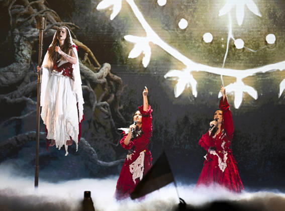 Lelek representing Croatia with the song Andromeda during Semi Final 1 of the 70th Eurovision Song Contest ESC at the Wiener Stadthalle in Vienna, Austria, Tuesday, May 12, 2026 VIENNA AUSTRIA x10070x  Copyright: xJessicaxGow TTx EUROVISION SONG CONTEST 2026 SEMI-FINAL 1 sg4h3UL8yks
