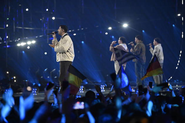 VIENNA, AUSTRIA 20260512 Bandidos do Cante representing Portugal with the entry Rosa during the semi-final 1 of the 70th edition of the Eurovision Song Contest ESC in Wiener Stadthalle in Vienna, Austria, Tuesday, May 12, 2026 VIENNA AUSTRIA x10070x  Copyright: xJessicaxGow TTx EUROVISION 2026 SEMIFINAL 1 TCnknStlE2w