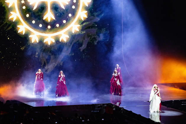 Eurovision Song Contest 2025 First Semi Final, 12.05.2026 VIENNA, AUSTRIA - 12 MAY 2026: Image shows Croatia group LELEK for Croatia performing the song Andromeda during Eurovision Song Contest 2025 First Semi Final at Wiener Stadthalle on 12 05 2026 in Vienna, Austria. Vienna Wiener Stadthalle Austria Copyright: xBEAUTIFULxSPORTS Froehlichx