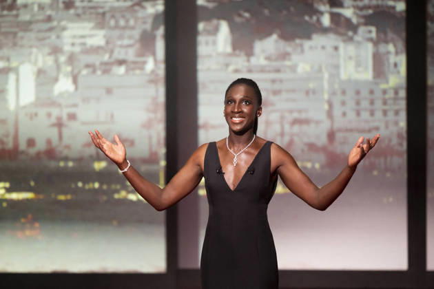 Cannes - Opening Ceremony EB French-Malian actress and master of Ceremony Eye Haidara during the Opening Ceremony as part of the 79th Cannes Film Festival in Cannes, France on May 12, 2026. Photo by Eliot Blondet ABACAPRESS.COM Cannes France France  Copyright: xBlondetxEliot ABACAx
