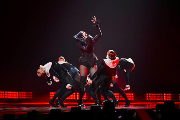VIENNA, AUSTRIA 20260512 Tamara Zivkovic representing Montenegro with the entry Nova zora during the semi-final 1 of the 70th edition of the Eurovision Song Contest ESC in Wiener Stadthalle in Vienna, Austria, Tuesday, May 12, 2026 VIENNA AUSTRIA x10070x  Copyright: xJessicaxGow TTx EUROVISION 2026 SEMIFINAL 1 r3kmanxDZkU