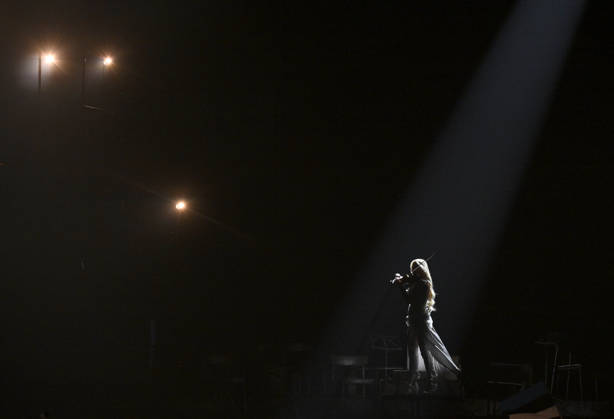 Linda Lampenius representing Finland with the song Liekinheitin during semi final 1 of the 70th edition of the Eurovision Song Contest ESC at the Wiener Stadthalle in Vienna, Austria, Tuesday, May 12, 2026 VIENNA AUSTRIA x10070x  Copyright: xJessicaxGow TTx EUROVISION SONG CONTEST 2026 SEMI-FINAL 1 sJkAkmwan0Q