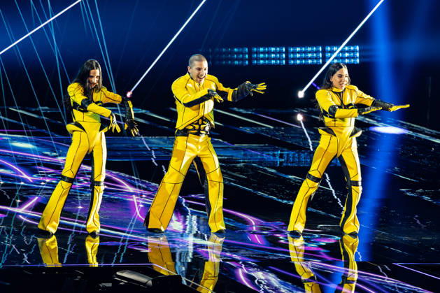 Eurovision Song Contest 2025 First Semi Final, 12.05.2026 VIENNA, AUSTRIA - 12 MAY 2026: Image shows Georgia group Bzikebi for Georgia performing the song On Replay during Eurovision Song Contest 2025 First Semi Final at Wiener Stadthalle on 12 05 2026 in Vienna, Austria. Vienna Wiener Stadthalle Austria Copyright: xBEAUTIFULxSPORTS Froehlichx
