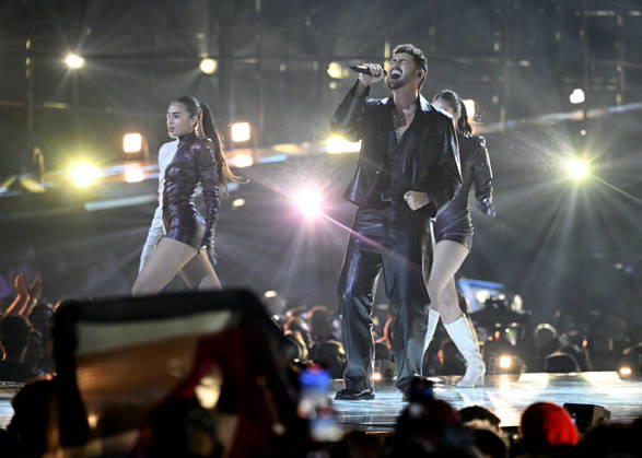 VIENNA, AUSTRIA 20260512 Noam Bettan representing Israel with the entry Michelle during the semi-final 1 of the 70th edition of the Eurovision Song Contest ESC in Wiener Stadthalle in Vienna, Austria, Tuesday, May 12, 2026 VIENNA AUSTRIA x10070x  Copyright: xJessicaxGow TTx EUROVISION 2026 SEMIFINAL 1 mE1fOzBefYA