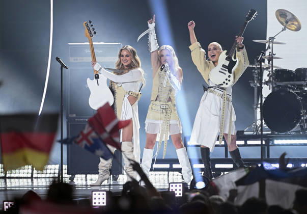 Vanilla Ninja representing Estonia with the song Too Epic To Be True during semi final 1 of the 70th edition of the Eurovision Song Contest ESC at the Wiener Stadthalle in Vienna, Austria, Tuesday 12 May 2026 VIENNA AUSTRIA x10070x  Copyright: xJessicaxGow TTx EUROVISION SONG CONTEST 2026 SEMI-FINAL 1 Cbg8tS7e2hw