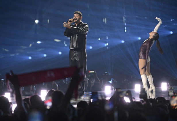 Noam Bettan representing Israel with the song Michelle during Semi Final 1 of the 70th Eurovision Song Contest ESC at the Wiener Stadthalle in Vienna, Austria, Tuesday, May 12, 2026 VIENNA AUSTRIA x10070x  Copyright: xJessicaxGow TTx EUROVISION SONG CONTEST 2026 SEMI-FINAL 1 HCeu_A6zsIA