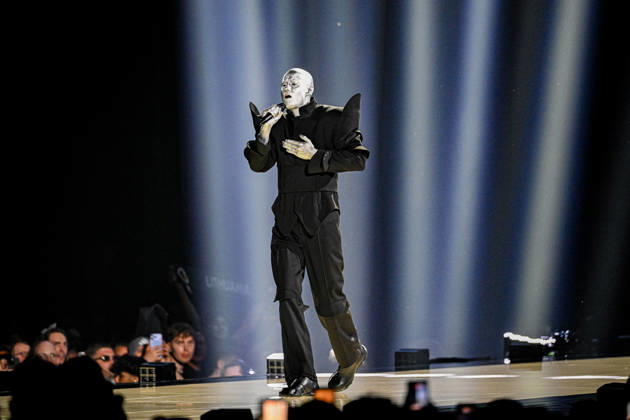Lion Ceccah representing Lithuania with the song Solo quiero mas during semi final 1 of the 70th Eurovision Song Contest ESC at the Wiener Stadthalle in Vienna, Austria, Tuesday, May 12, 2026 VIENNA AUSTRIA x10070x  Copyright: xJessicaxGow TTx EUROVISION SONG CONTEST 2026 SEMI-FINAL 1 2mVfHYUA99Q