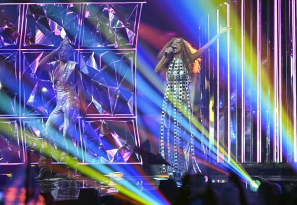 Senhit representing San Marino with the song Superstar during semi final 1 of the 70th Eurovision Song Contest ESC at the Wiener Stadthalle in Vienna, Austria, Tuesday 12 May 2026 VIENNA AUSTRIA x10070x  Copyright: xJessicaxGow TTx EUROVISION SONG CONTEST 2026 SEMI-FINAL 1 WgdR1j_7SMo