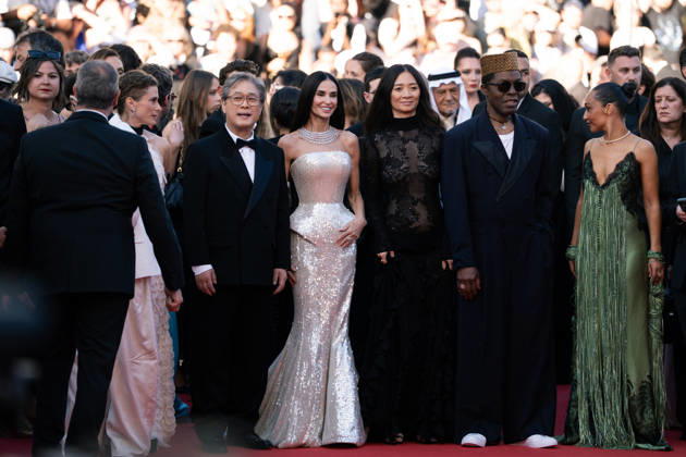 Opening Ceremony And La VÃ nus Electrique (The Electric Venus) Screening - The 79th Annual Cannes Film Festival Jury Members Diego CÃ spedes, Laura Wandel, Jury President Park Chan-wook, Demi Moore, ChloÃ Zhao, Isaach de BankolÃ and Ruth Negga attend the opening ceremony and La VÃ nus Electrique (The Electric Venus) screening during the 79th annual Cannes Film Festival at Palais des Festivals, Credit:Lounis Tiar Avalon France, Cannes  Copyright: xLounisxTiarx xAvalonx 1098388657