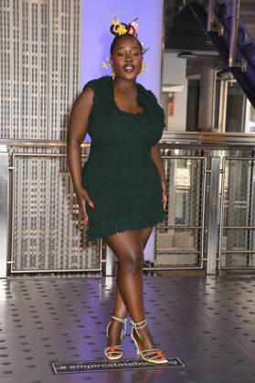 NEW YORK, NY- MAY 12: Achieng Agutu at the Empire State Building in celebration of Sports Illustrated SwimsuitÃ¢â‚¬â ¢s Annual 2026 issue debut on May 12, 2026 in New York City. Credit: AdMedia New York City USA - ZUMAa123 20260512_zaa_a123_113 Copyright: xJohnxFyckex