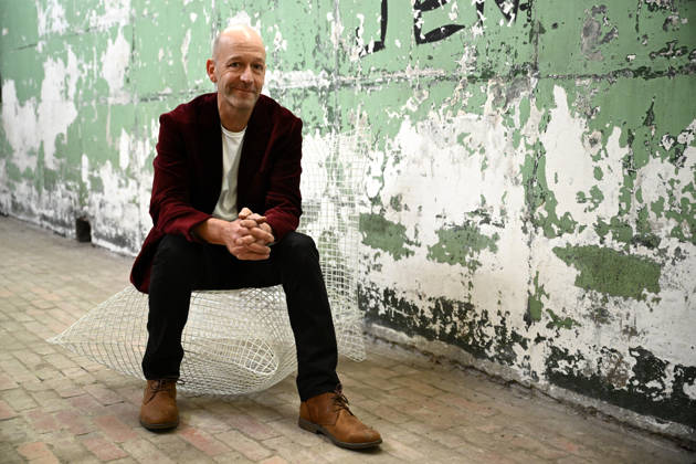 MELBOURNE DESIGN WEEK, Designer Ash Allen poses for a photo with his work Pillow Talk as part of the 100 Chairs exhibition during Melbourne Design Week, Melbourne, Wednesday, May 13, 2026. ( NO ARCHIVING MELBOURNE VICTORIA AUSTRALIA  Copyright: xJOELxCARRETTx 20260513172040037072