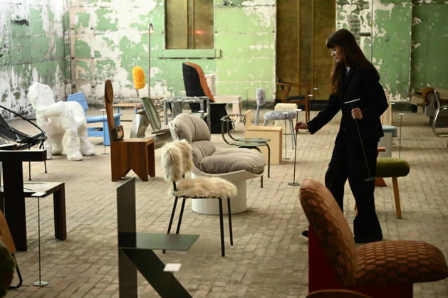MELBOURNE DESIGN WEEK, Works on display as part of the 100 Chairs exhibition during Melbourne Design Week, Melbourne, Wednesday, May 13, 2026. ( NO ARCHIVING MELBOURNE VICTORIA AUSTRALIA  Copyright: xJOELxCARRETTx 20260513185379990319