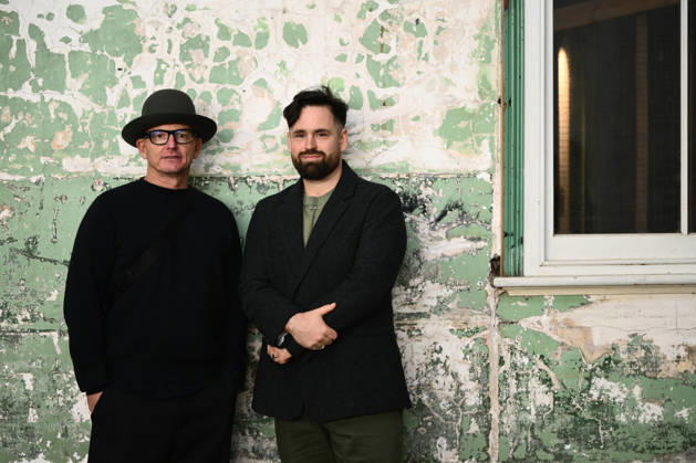 MELBOURNE DESIGN WEEK, Designers Jon Goulder (left) and Andrew Carvolth pose for a photo as part of the 100 Chairs exhibition during Melbourne Design Week, Melbourne, Wednesday, May 13, 2026. ( NO ARCHIVING MELBOURNE VICTORIA AUSTRALIA  Copyright: xJOELxCARRETTx 20260513149623090921